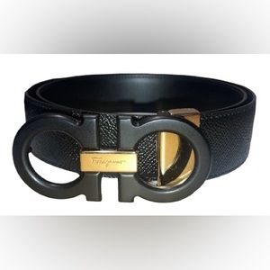 Men’s Ferragamo Belt Size 38 black/gold